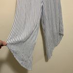 Japna  woman size MEDIUM strapless striped blue pinstripe jumpsuit Photo 1