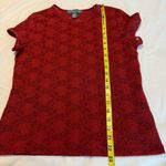 Josephine Chaus  Sheer Lace Top Velvet Trim Women’s Size Medium Photo 8