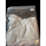 Liz Claiborne 3/4 Sleeve White Shimmer Pleated Sheer 2 Piece Top L NWT Photo 8