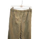 ZARA  Tan Elastic Waist Straight Leg Drawstring High Rise Trouser Pants Medium Photo 6