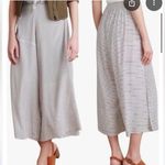 Faithfull the Brand Soleil Striped High Slit Wide Leg Pants White (Small) swim Photo 1