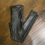 Spanx  Black Faux Leather Leggings Small GUC Photo 4