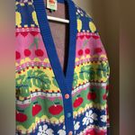 Farm Rio  Sweet‎ Orchard Knit Cardigan sz large oversized dopamine dressing Photo 3