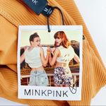 MINKPINK NWT  Orange Stretch Ribbed Fonda Mini‎ Skirt, Size Medium Photo 4