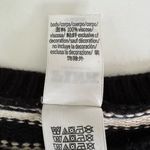 PINK - Victoria's Secret PINK Victoria’s Secret Black Ivory Striped Cropped Crewneck Sweater Sz Medium Photo 5