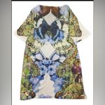 One World  Butterfly Floral V-Neck Beach Outdoor Cover Up Sz Medium Hippie Photo 1