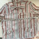 Christopher & Banks  Petite Cotton Button Up Top Lightweight Cropped Blazer XL Photo 6