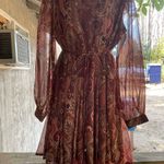 Tommy Hilfiger Red A-line Dress with Bishop Sleeves Photo 5