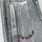 Anna & Ava Multicolor Crystal Fashion Curved Bar Necklace Gold NWT Photo 8