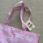 NEW I Love Italia Italy Medium Pink Tote Bag Shoulder Handbag Tourist City NWT Photo 2