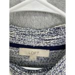 Ann Taylor LOFT Women's Sweater Tweed Marled blue Size Small High Neck Metallic Photo 8