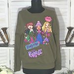 Vintage Y2K Bratz cotton oversized sweatshirt hunter green pink patchwork Sz XS Photo 0