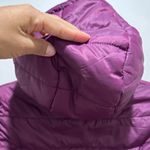 New Balance  Maroon Hooded Puffer Vest Photo 7