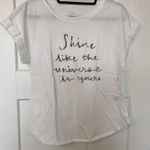 A New Day ‎ White Sequin Shirt Size Small Top Shine Like the Universe If Yours Photo 0