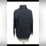 st. john's bay Vintage St John’s Bay Snowflake Wool Blend Fair Isle Turtleneck Sweater Size L Photo 2