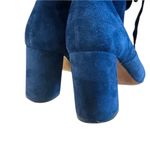 Chloé Chloe Velvet Lace-up Ankle Boots in navy Photo 8