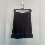 Cynthia Steffe  90s Black Knee Length Ribbon Mesh Skirt SZ XS Photo 3