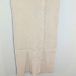 NY&C Eva Mendes Off Shoulder Button Down Ribbed Bodycon Dress XS‎ Tan Photo 3