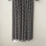 Dressed in Lala Dress Mesh Floral Checkered Long Sleeve Maxi Dress Black White S Photo 3