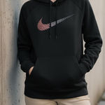 Nike  Hoodie Womens Medium Black Drifit Swoosh Sweatshirt Sweater Ladies Gym Photo 0