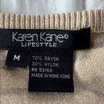 Karen Kane  Beige and Brown sweater with Red size M Photo 2
