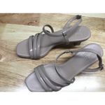 Naturalizer  Galaxy Women 8.5 M Gray Patent Leather Open Toe Strappy Dress Sandal Photo 4
