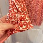 Charter Club Womens Size 14 100% Linen Button V Neck Top Beige Pink Floral Photo 3