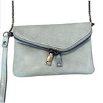 Urban Expression Urban expressions mini greyish blue crossbody wristlet roomy for its size EUC Photo 0