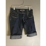 Piper & Blue Dark Wash Bermuda Jean Shorts Size 7 NWOT Blue Photo 1