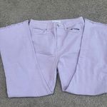 Loft size 4/27 raw hem pastel purple jeans, denim cropped woman’s pants. Photo 2