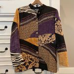 Indigo Moon Boho Patchwork Jacket. Size Medium. Yellow Photo 0