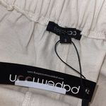 PaperMoon Womens High Rise Elastic Waist Wide Leg Cargo Pants Cream Beige Small Photo 4