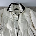 Vintage Nils Skiwear Womens Size 12 Cream‎ Puffer Jacket Down Filled Winter Coat Black Photo 8
