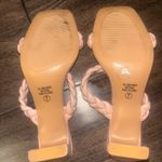 Soda  Double Braided Straps Open Square Toe Fashion Slide Block Heel Sandal Photo 2