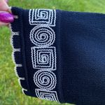 St. John Collection Black with White Embroidered Trim Zip Cardigan Size 8 Photo 13