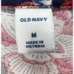 Old Navy Dress Womens Medium Blue Floral Rayon Boho Long Sleeve Mini Keyhole NEW Photo 12