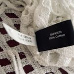Boston Proper Crochet Fringe Poncho Top S/M White Open Weave Boho Beach Coverup Size M Photo 6