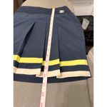 FILA  Sport Navy Pleated Tennis Skirt with Yellow Stripe Accent Womens Size L Photo 8