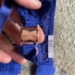 SAVAGE X FENTY Royal Blue Baroque Bondage Front Closure Bralette and Garter Set Size undefined Photo 6