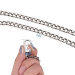 DIY Iron Flat Chain Strap Handbag Chains Accessories Purse Straps Shoulder Cross Body Replacement Straps with Metal Buckles for (Silver) Silver Photo 1