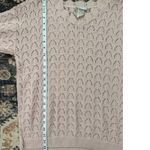 Blair Vintage‎ Scalloped Knit Top Women's Large V Neck Short Sleeve Sweater USA Made Photo 5