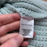 Originality Pearl Embellished Mock Neck Sweater Light Blue Size Large Oversize Photo 6