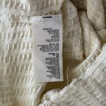 Free People Cream Knit Crochet Lace Crop Top Women’s XL Boho Long Sleeve Photo 4