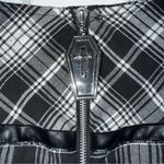 BODY RAGE SPENCERS Black and White Plaid Skirt Coffin Zipper Pull EUC Size Large Photo 2