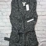 Vertigo Paris  Sweater Cardigan Vest Belted Wool Mohair Blend New NWT Medium Photo 0
