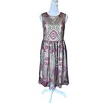 Sundance  Catalog Mesh Embroidered Dress Floral Black Purple Green Womens Size 4 Photo 1