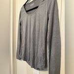 Mudd Light Gray Basic Long sleeve Round Neck Shirt juniors size MEDIUM Photo 2