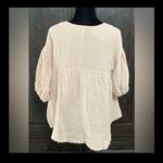 Cream Quarter sleeve blouse Photo 2