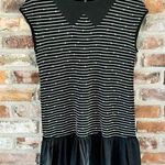 Fendi Black Stripe Knit Drop Waist Mini Dress Size 42 Photo 0