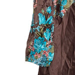 Plenty By Tracy Reese‎ Anthroplogie Womens Top Size 4 Brown Multi Floral Silk Photo 4